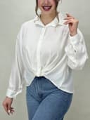 شومیز گره ای برفی کد 3152