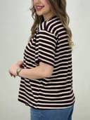 تیشرت باکسی راه راه پریا کد 3109