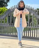 مانتو کتان دو جیب نیلوفر کد 3081