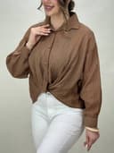 شومیز جلو گره گیلا کد 3143