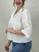 شومیز دوجیب باکسی حنانه کد 3153