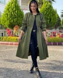 بارونی بلند آستر دار شبنم کد 3079